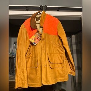 Men's Orange and Brown Jacket